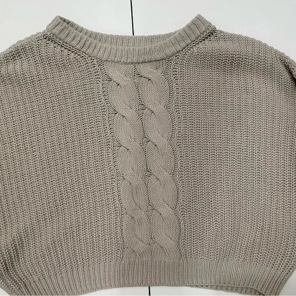 Forever 21 Knit Drop Sleeve Tan Sweater small - Picture 2 of 10